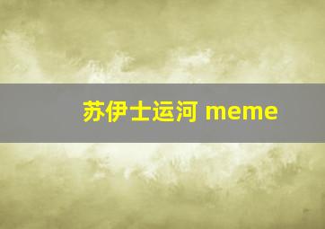 苏伊士运河 meme